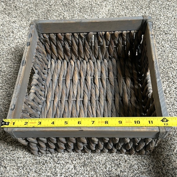 Rustic Gray Washed Basket - Picture 1 of 5